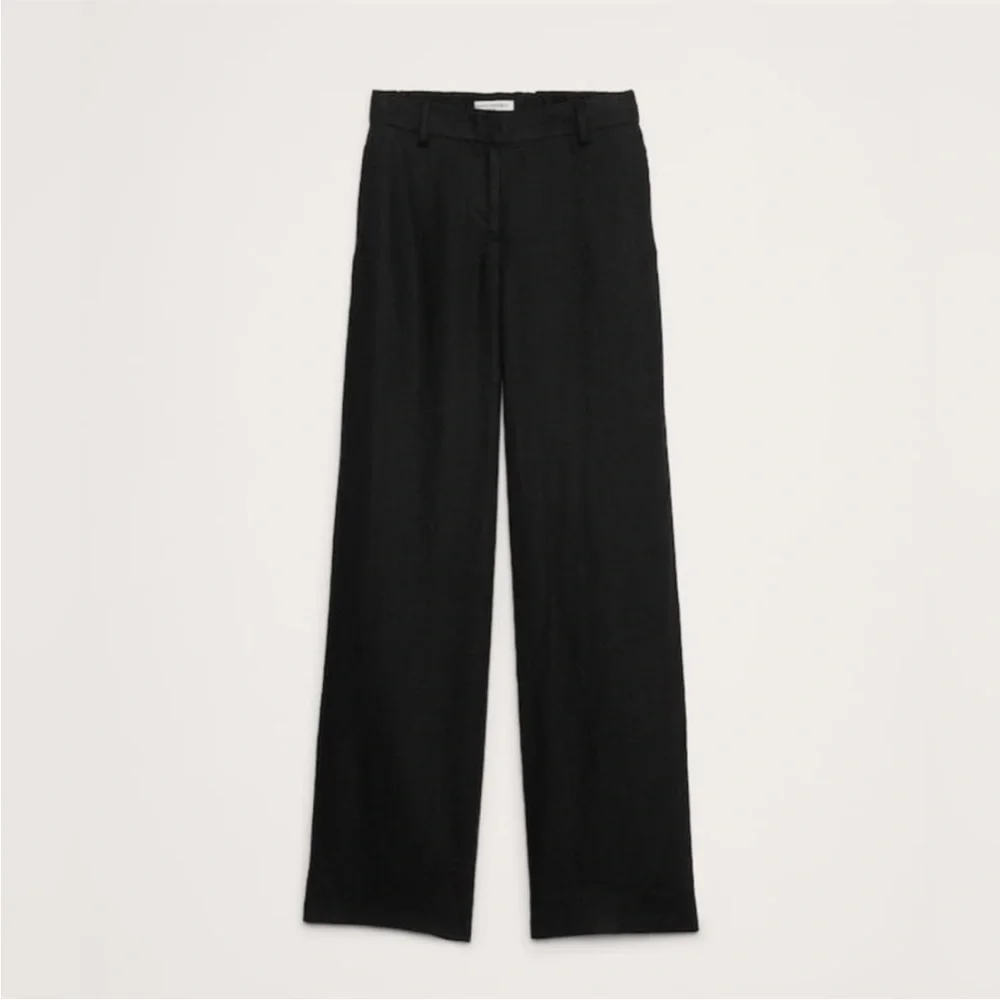 BRAND NEW! Banana Republic Black The Everyday Wide Leg Linen Pant 🩷  (#713516)